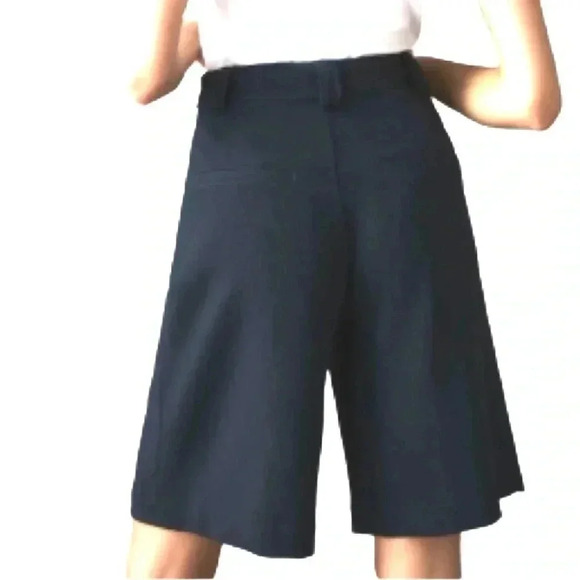 MAEVE ANTHROPOLOGIE TROUSER SHORTS NAVY BLUE RELAXED POCKETS SIZE 0 XSMALL NWT - Picture 5 of 14